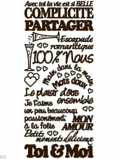 Geca Diffusion Peel Off Mes P'tits Mots - Amour Marron