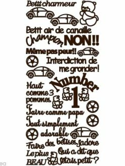 Geca Diffusion Peel Off Mes P'tits Mots - Petit Garçon Marron