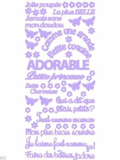 Geca Diffusion Peel Off Mes P'tits Mots - Petite Fille Lilas