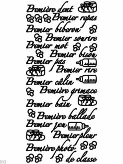 Geca Diffusion Peel Off Mes P'tits Mots - Premières Fois De Bébé Noir