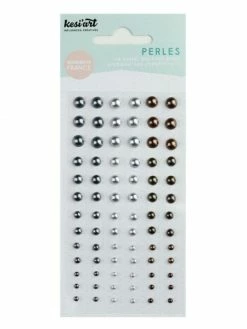 Perles Nacrées Grises Autocollantes - KESI'ART