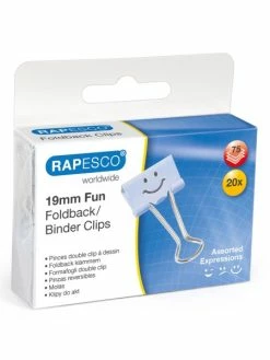 RAPESCO Pinces à Clip 19 Mm – Bleu Pastel (Paquet De 20)