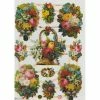 Planche De Chromo Découpis Die Cut Bouquets MICA 7345g Carterie Collage Ernst Freihoff