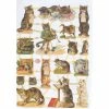 Planche De Chromo Découpis Die Cut Chats Savants ECLAT 7288e Carterie Collage Ernst Freihoff