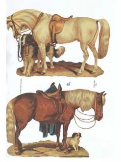 Planche De Chromo Découpis Die Cut Cheval ECLAT 7088e Carterie Collage Ernst Freihoff