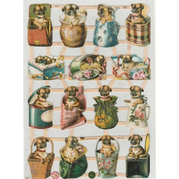 Planche De Chromo Découpis Die Cut Chien MICA 7342g Carterie Collage Ernst Freihoff 1 Planche De Chromo Découpis Die Cut Chien MICA 7342g Carterie Collage Ernst Freihoff