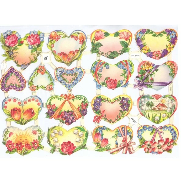 Planche De Chromo Découpis Die Cut Cœur De Fleurs ECLAT 7173e Carterie Collage Ernst Freihoff 1 Planche De Chromo Découpis Die Cut Cœur De Fleurs ECLAT 7173e Carterie Collage Ernst Freihoff
