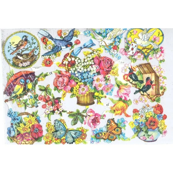 Planche De Chromo Découpis Die Cut Fleurs MICA 7110g Carterie Collage Ernst Freihoff 1 Planche De Chromo Découpis Die Cut Fleurs MICA 7110g Carterie Collage Ernst Freihoff