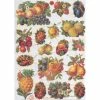 Planche De Chromo Découpis Die Cut Fruits Prune Pomme Poire MICA 7274g Carterie Ernst Freihoff