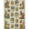 Planche De Chromo Découpis Die Cut Pâques Lapin ECLAT 7256e Carterie Collage Ernst Freihoff