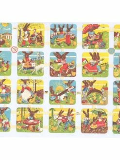 Planche De Chromo Découpis Die Cut Pâques Lapins ECLAT 7458e Carterie Collage Ernst Freihoff