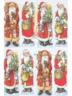 Planche De Chromo Découpis Die Cut Père Noël ECLAT 7084e Carterie Collage Ernst Freihoff