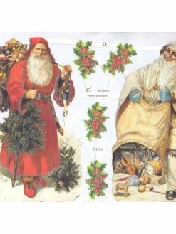 Planche De Chromo Découpis Die Cut Père Noël MICA 7153g Carterie Collage Ernst Freihoff