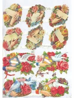 Planche De Chromo Découpis Die Cut Porte Nom MICA 7093g Carterie Collage Ernst Freihoff