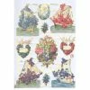 Planche De Chromo Découpis Die Cut Voiliers De Fleurs MICA 7251g Carterie Collage Ernst Freihoff