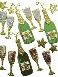 Rayher Planche De Stickers 3d Bouteilles De Champagne Et Verres