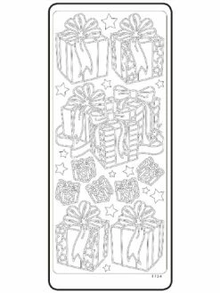 Vaessen Creative Planche De Stickers Peel Off Doré Cadeaux De Noël