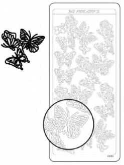Vaessen Creative Planche De Stickers Peel Off Noir Papillons