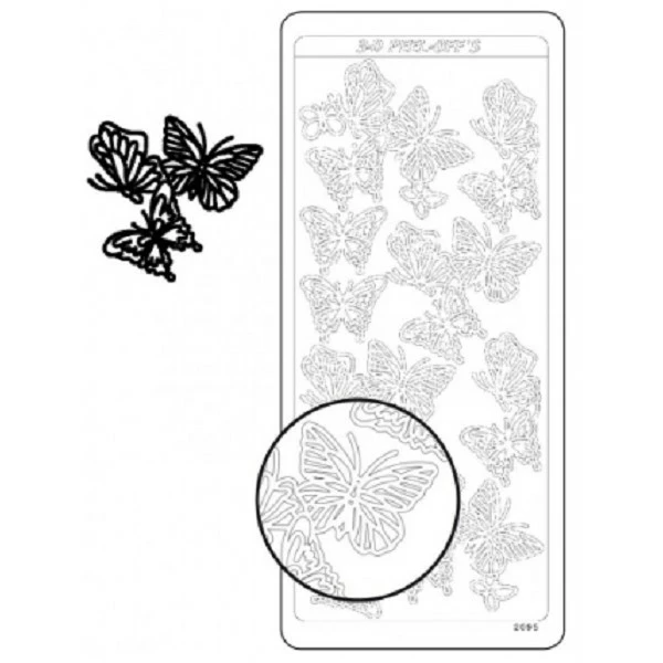 Vaessen Creative Planche De Stickers Peel Off Noir Papillons 1 Vaessen Creative Planche De Stickers Peel Off Noir Papillons