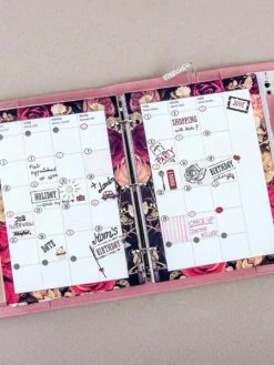 Rayher Planner A5 à Personnaliser - Noir Et Fleurs -V-Zug shop planner a5 a personnaliser noir et fleurs p 3