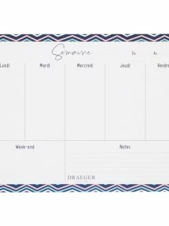 Draeger By Toga Planner Semainier - 28 X 20 - 52 Feuilles Détachables
