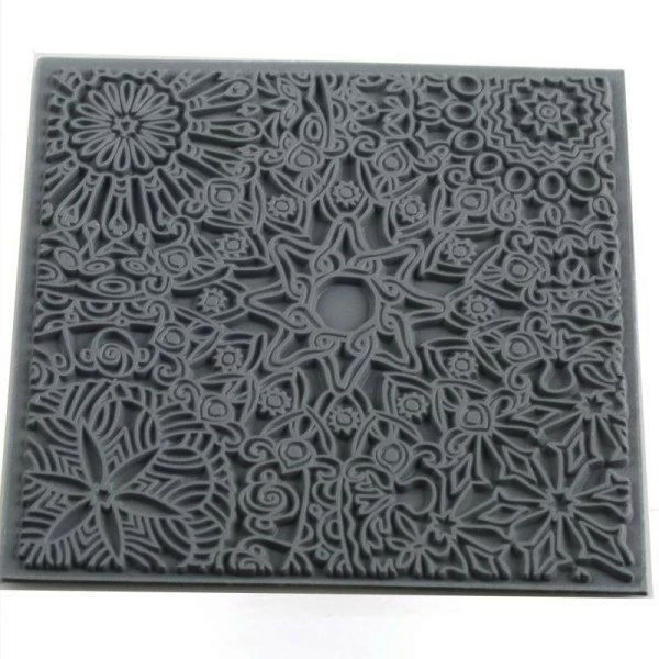 Perlesmania Plaque De Texture Mandala Pour Pate Fimo, Sculpey Cernit CE95025 1 Perlesmania Plaque De Texture Mandala Pour Pate Fimo, Sculpey Cernit CE95025
