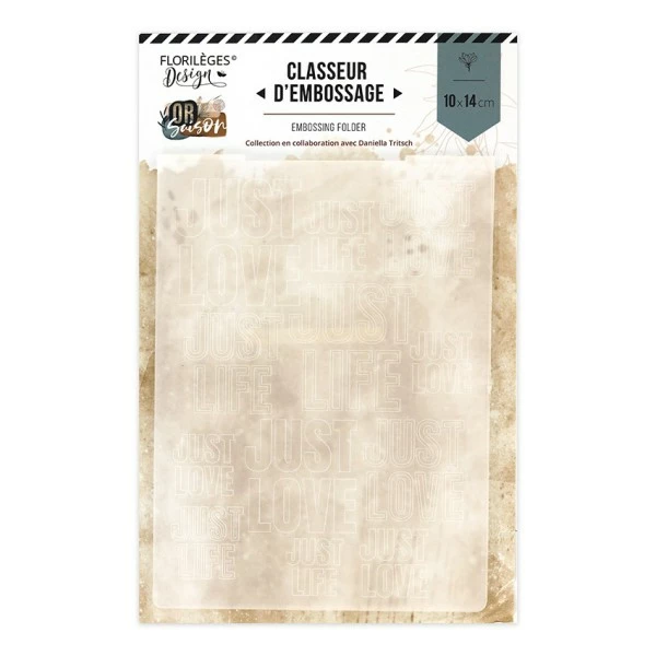 Florilèges Design Plaque D'embossage LOVE AND LIFE 1 Florilèges Design Plaque D'embossage LOVE AND LIFE