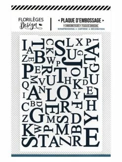 Florilèges Design Plaque D'embossage MIX DE LETTRES