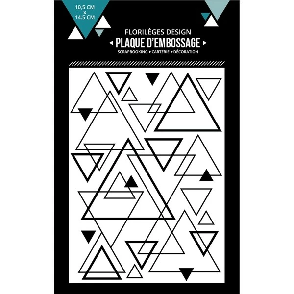 Florilèges Design Plaque D'embossage MIX DE TRIANGLES 1 Florilèges Design Plaque D'embossage MIX DE TRIANGLES