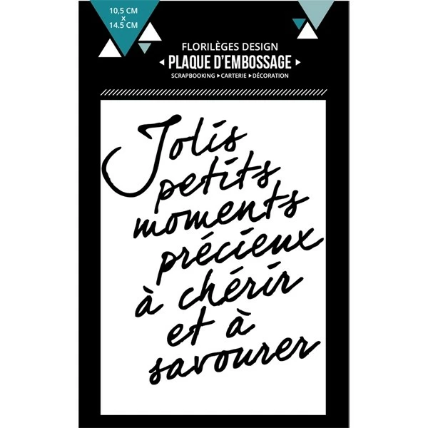 Florilèges Design Plaque D'embossage MOMENTS À CHÉRIR 1 Florilèges Design Plaque D'embossage MOMENTS À CHÉRIR