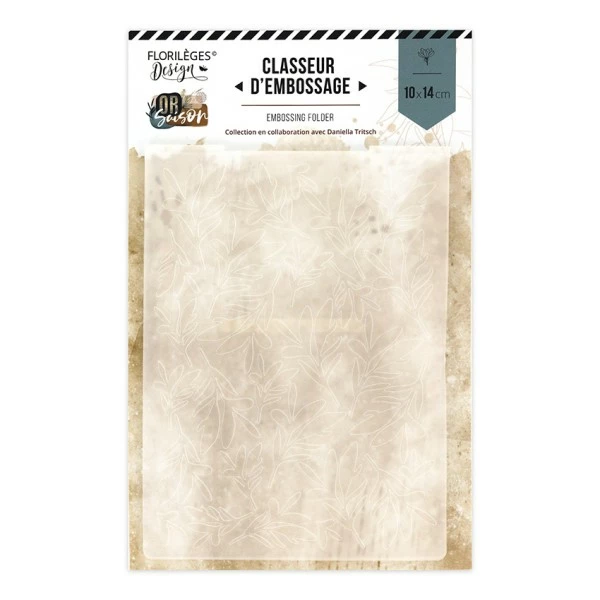Florilèges Design Plaque D'embossage TAPIS DE FEUILLES 1 Florilèges Design Plaque D'embossage TAPIS DE FEUILLES