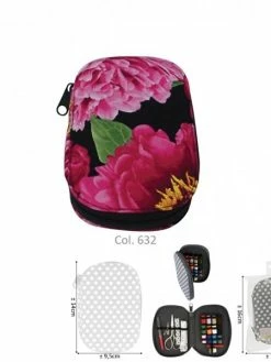 MDC Pochette à Couture 16x12cm Pivoines 3D