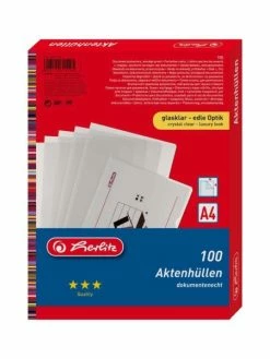 Herlitz Pochette Coin - A4 - PP 0,11 Mm - Incolore