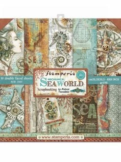 Pochette De 10 Feuilles Recto Verso Sea World Stamperia