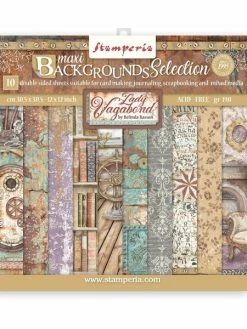 Pochette De 10 Feuilles Recto Verso Stamperia Lady Vagabond Lifestyle Maxi Backgrounds