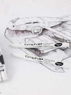 Pochette De 6 Feutres Noirs à Pointe Fine - Graph'it Fine Liner -V-Zug shop pochette de 6 feutres noirs a pointe fine graphit fine liner p 3