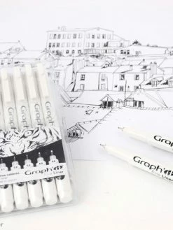 Pochette De 6 Feutres Noirs à Pointe Fine - Graph'it Fine Liner -V-Zug shop pochette de 6 feutres noirs a pointe fine graphit fine liner p 4