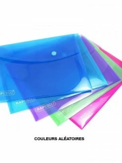 RAPESCO Pochette De Rangement - A5 - Documents A5 - Fermeture - Plastique - Couleurs Assorties