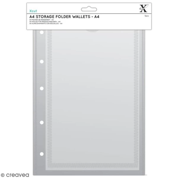 Docrafts Xcut Pochettes De Rangement Xcut A4 - A4 - 5 Pcs 1 Docrafts Xcut Pochettes De Rangement Xcut A4 - A4 - 5 Pcs