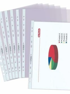 Herlitz Pochettes Perforées - A4 - Lisses - 0,05 Mm - Par 50