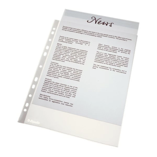 Esselte Pochettes Perforées Economy - A4 - Grainées - Par 100 1 Esselte Pochettes Perforées Economy - A4 - Grainées - Par 100