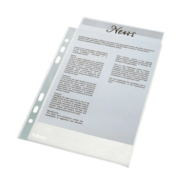 Esselte Pochettes Perforées Economy - A5 - Grainées - Par 100 1 Esselte Pochettes Perforées Economy - A5 - Grainées - Par 100