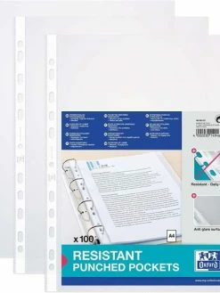 Oxford Pochettes Perforées "Standard" - A4 - Grainées