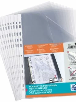 Oxford Pochettes Perforées "Standard" - A4 - Grainées