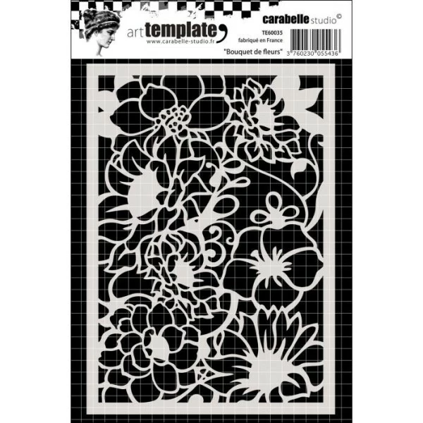 Pochoir Art Template Bouquet De Fleurs - Carabelle Studio 1 Pochoir Art Template Bouquet De Fleurs - Carabelle Studio