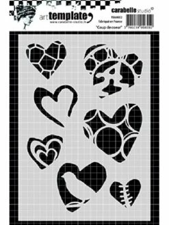 Pochoir Art Template Coup De Coeur - Carabelle Studio