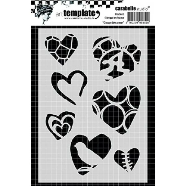 Pochoir Art Template Coup De Coeur - Carabelle Studio 1 Pochoir Art Template Coup De Coeur - Carabelle Studio