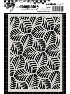 Pochoir Art Template Feuilles Entrelacées - Carabelle Studio