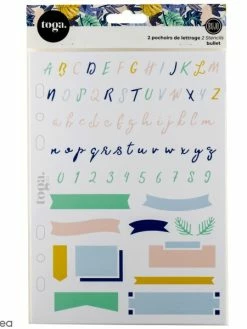 Draeger By Toga Pochoir Bullet Journal - Lettrage Et Bannières - 2 Pcs