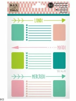 Draeger By Toga Pochoir Bullet Journal Toga - Semaines - 15 X 20 Cm
